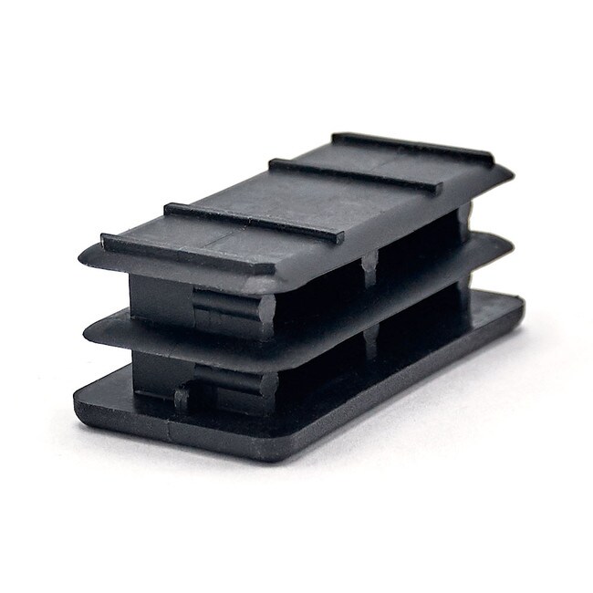 1-1/2in x 3in Rectangular | 14 - 23 Gauge | Matte Finish Low Density Polyethylene | Plastic Universal Gauge Inside End Cap for Tubing