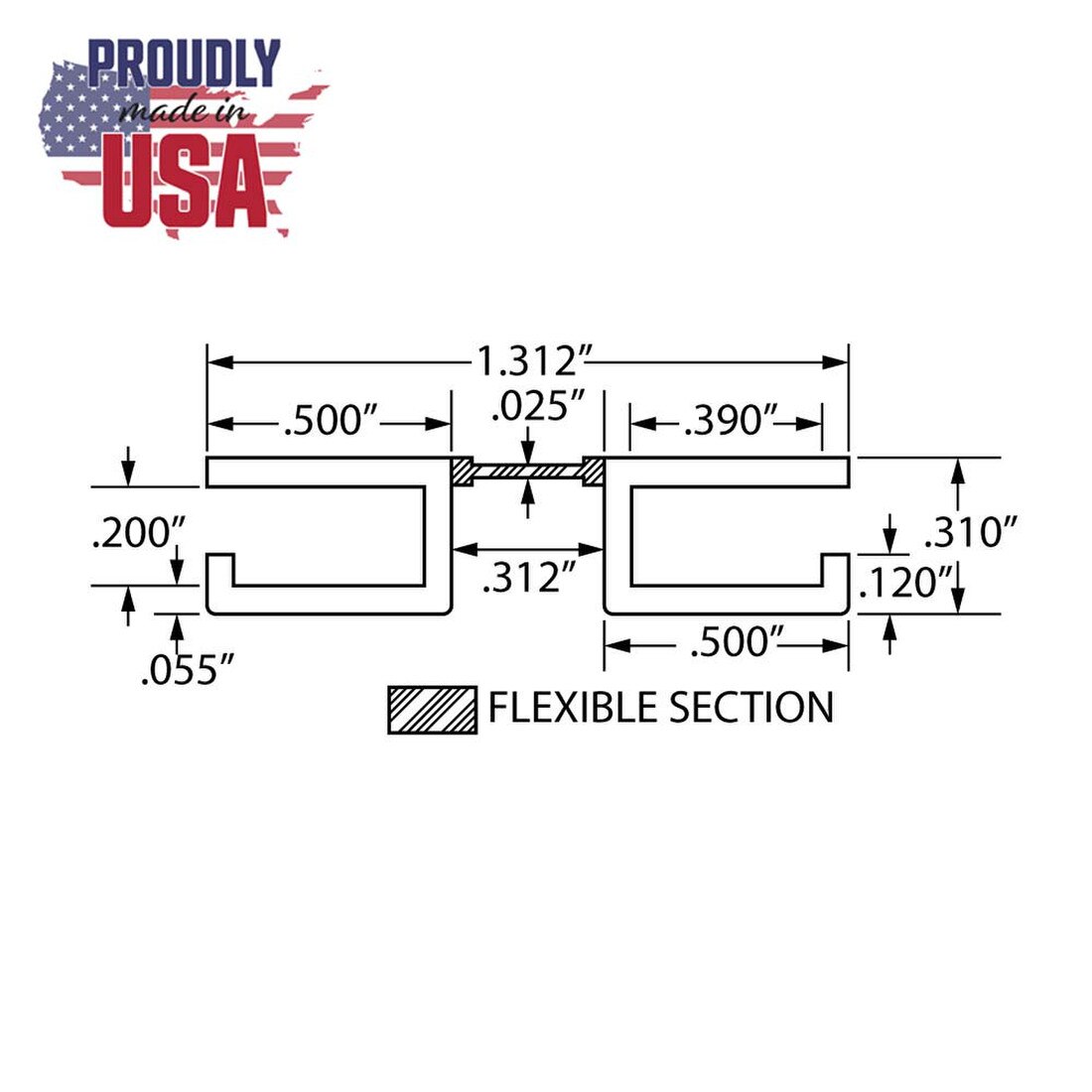 Clear PVC Panel Hinge | Fits 3/16in Panels | 12ft Length | P4506-CL ...