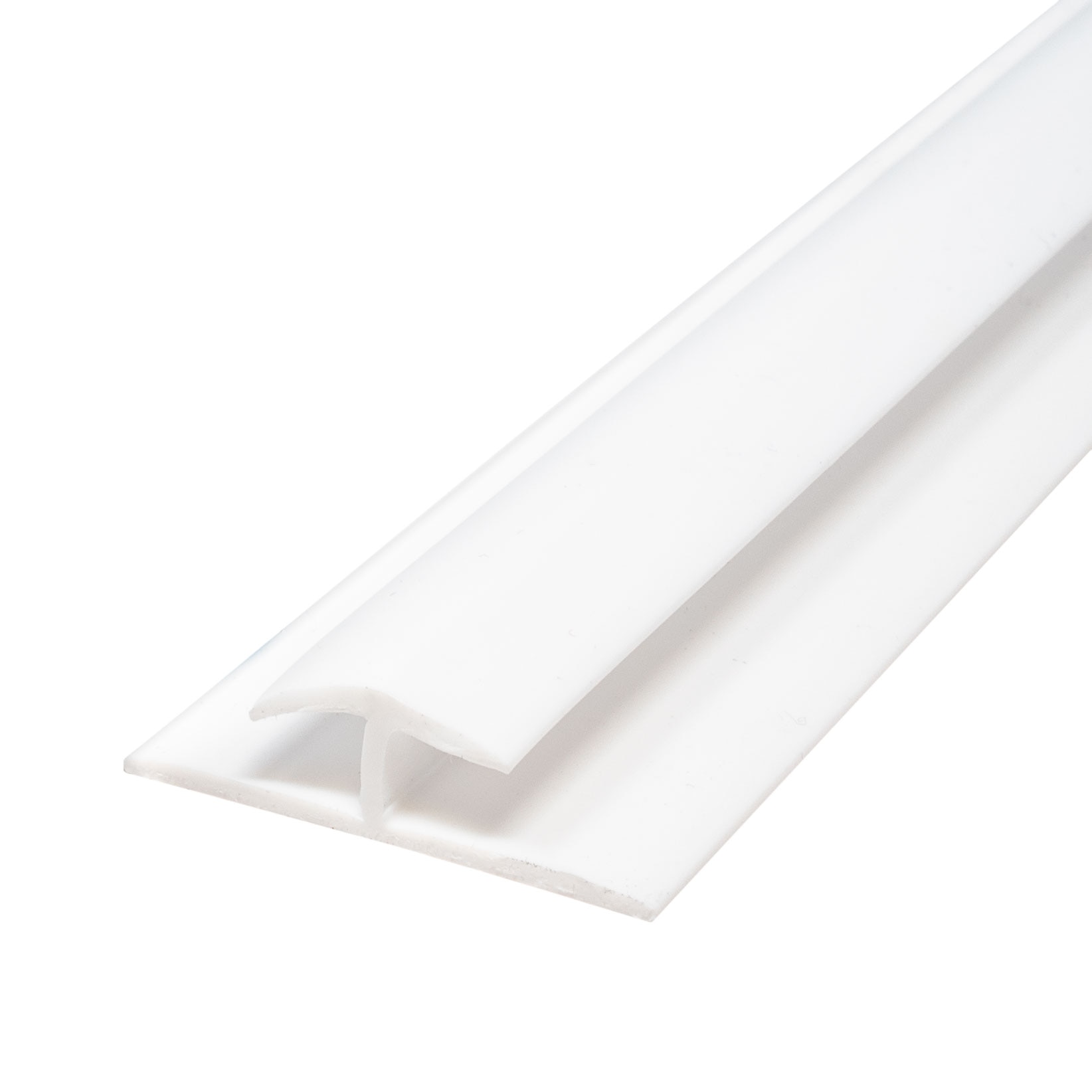 Outwater Plastic H Channel Fits Material 3/16 Inch Thick White Styrene Divider