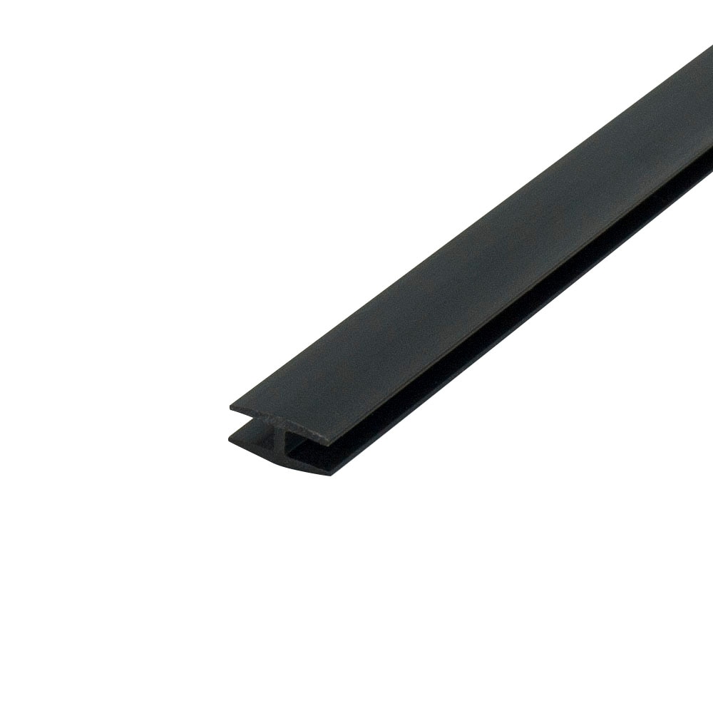 Outwater Plastic H Channel Fits Material 1/8 Inch Thick Black Styrene Divider