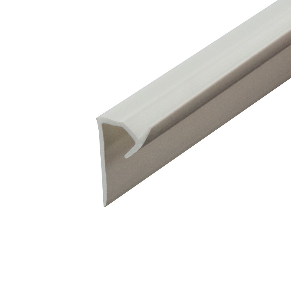 Outwater 1/4″ White Styrene Plastic J Channel Cap Moulding – Size Options