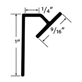 1/4in White Styrene | Cap Moulding
