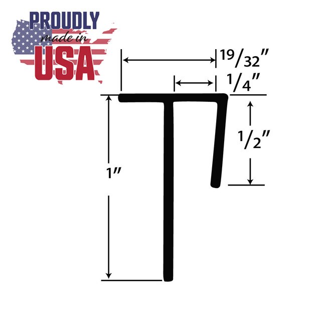 1/4in Black Styrene | Cap Moulding
