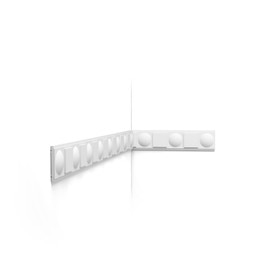 Orac Decor | High Density Polyurethane Panel Moulding | Primed White | 2-3/4in H x 78-3/4in Long