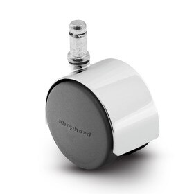 2-3/8in Dia | Swivel Hooded Twin Wheel Caster | 7/16in x 1-7/16in Friction Ring Stem