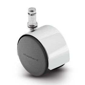 2in Dia | Swivel Hooded Twin Wheel Caster | 7/16in x 1-7/16in Friction Ring Stem