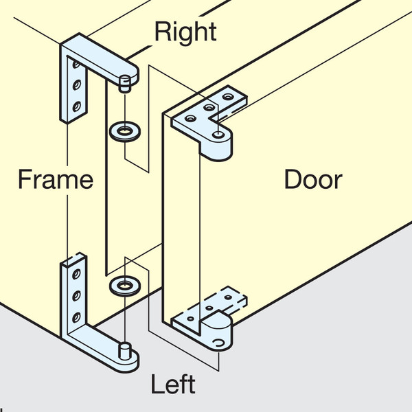 Overlay Door Pivot Hinge | PAS-50 Series