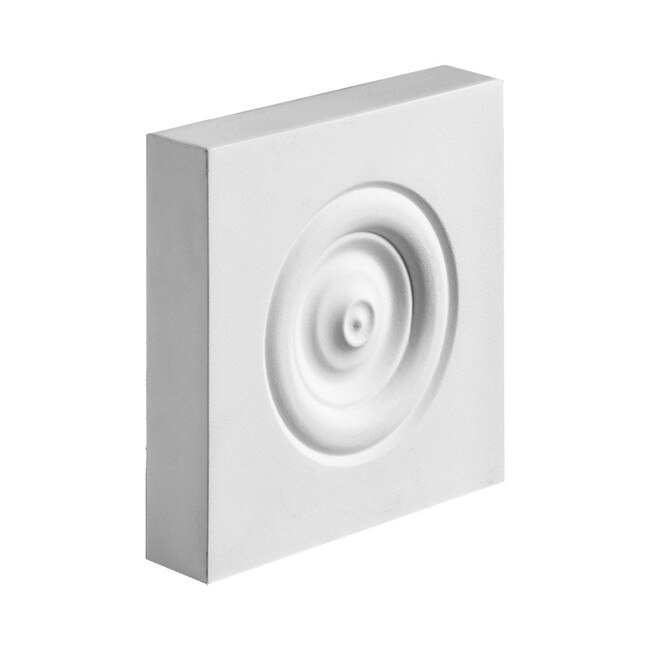 3-5/8" Square x 1/8" Projection Rosette Plinth Block