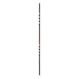 Powder Coated Baluster Twist Oil Rubbed Copper 1/2" Square x 44" High | PCB-240-ORC Series