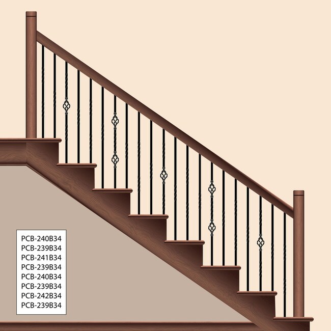 Bold Powder Coated Baluster | Solid | Baskets | 3/4in Sq x 44in H | PCB-241B34 Series