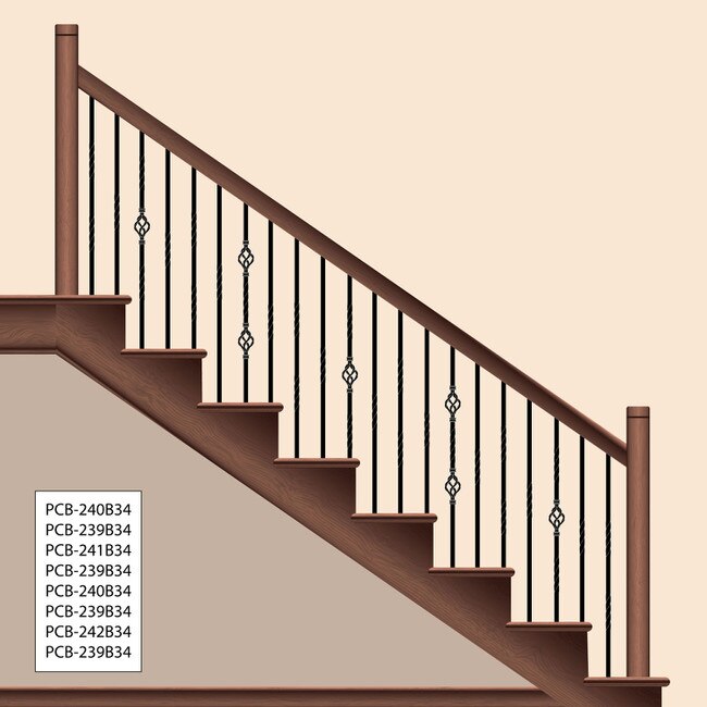 Solid Balusters Bold Powder Coated Baluster | Solid | Baskets | 3/4in Sq x 44in H | PCB ...