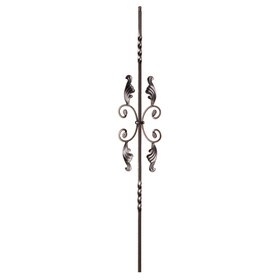 Classic Powder Coated Baluster | Solid | Scrolls | 1/2in Sq x 44in H | PCB-252 Series