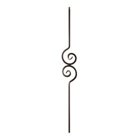 Classic Powder Coated Baluster | Solid | Scrolls | 1/2in Sq x 44in H | PCB-263 Series