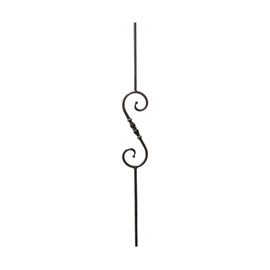 Powder Coated Baluster Forged S-Curve Oil Rubbed Bronze 9/16" Diameter