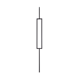 Modern Powder Coated Baluster | Tubular | Rectangles | 1/2in Sq x 44in H | PCB-SM3 Series