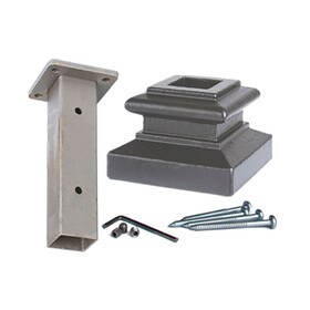 Installation Kit & Shoe For 1-3/16" Squareuare Newel Post Satin Black