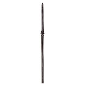 Powder Coated Newel Post Satin Black, 1 3/16"Dia X 47"H