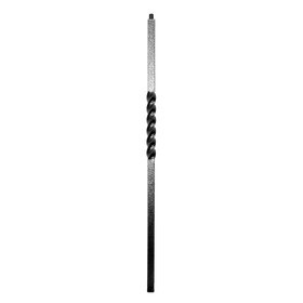 Classic Newel Post for Powder Coated Baluster | Solid | Twists | 1-3/16in Sq x 48in H | PCNP-108 Series