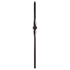 Powder Coated Newel Post Satin Black,1 3/16"Sq X 48"H