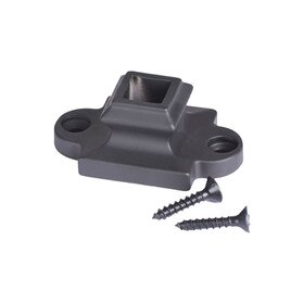 Powder Coated Shoe Satin Black 1/2" Square Hole