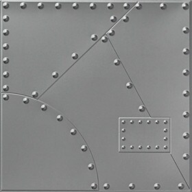 Flexlam PVC Ceiling Tile | Metal Plates Pattern