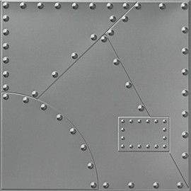 Flexlam PVC Ceiling Tile | Metal Plates Pattern