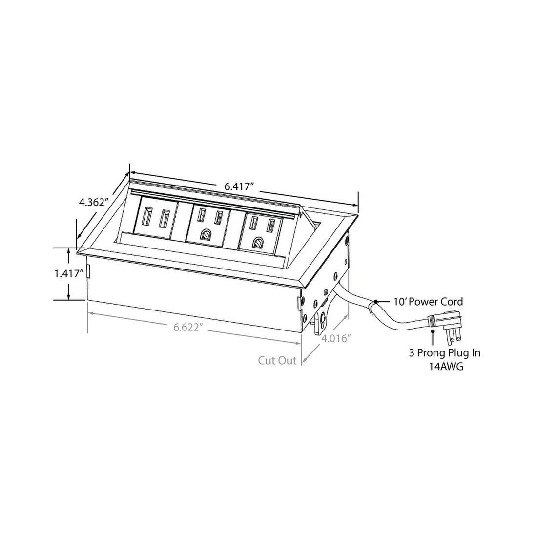 In-Desk Power Dock