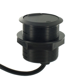 3-1/2" Diameter Black Grommet Power Dock with Flip Lid, 1 Outlet, 2 USB Ports