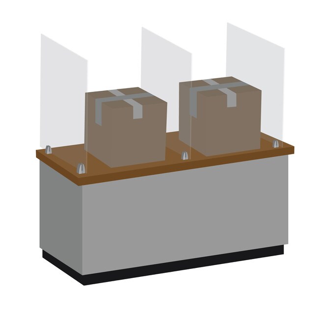Desk Partition Clamp for Acrylic PPE Panels