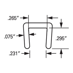 1/4in | Black Semi Flexible Polyethylene | U Channel Moulding | 100ft Coil | PE-0250SB Series