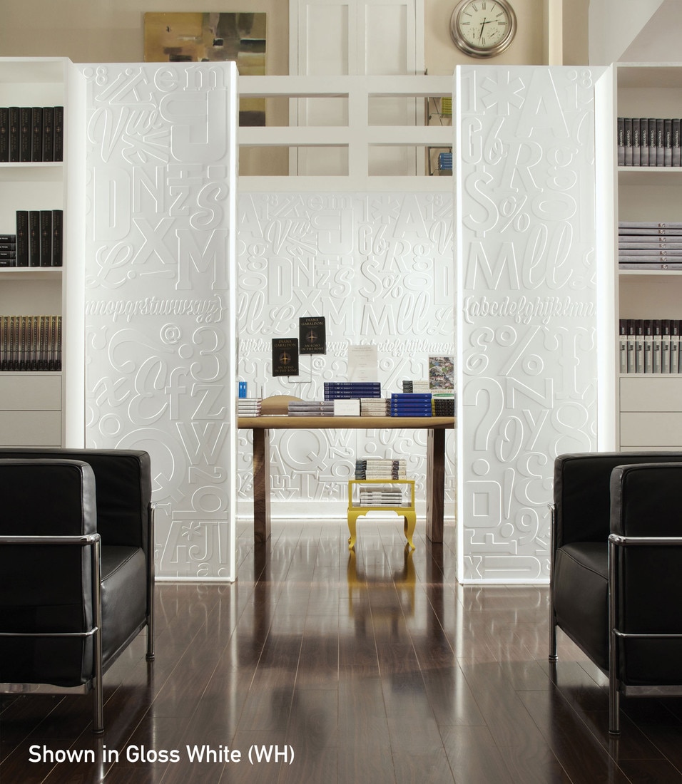 FlexLam 3D Wall Panel | Alphabet Soup Pattern