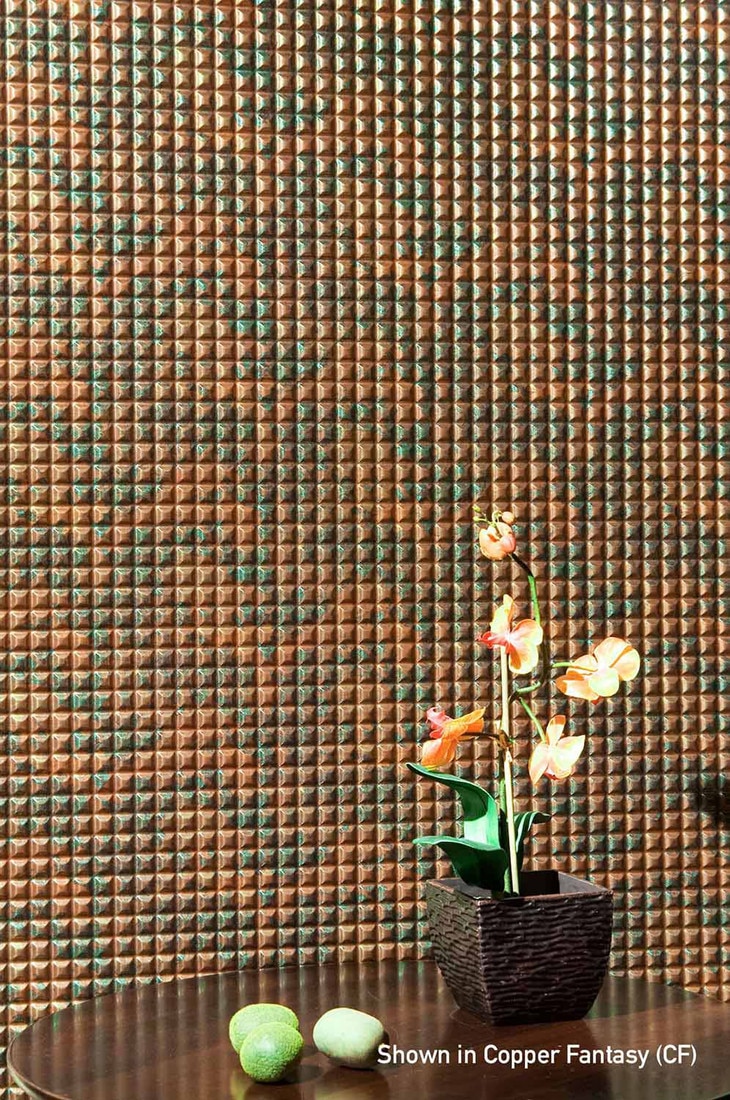 FlexLam 3D Wall Panel | Chocolate Square Pattern