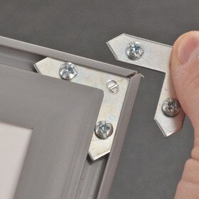 Metal Corner Brace | for Front Loading Plastic Frame Profiles