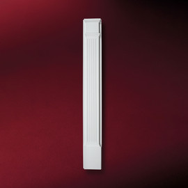 90" High x 5-1/4" Wide High Density Polyurethane Fluted Pilaster with Attached Plinth Block