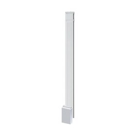 108" High x 9" Wide High Density Polyurethane Fluted Pilaster with Adjustable Plinth Block