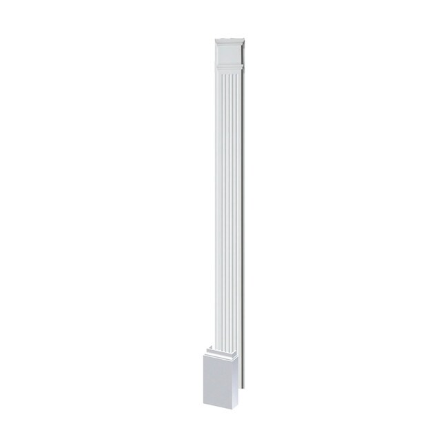108" High x 7" Wide High Density Polyurethane Fluted Pilaster with Adjustable Plinth Block