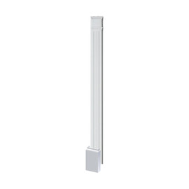 108" High x 5-1/4" Wide High Density Polyurethane Fluted Pilaster with Adjustable Plinth Block