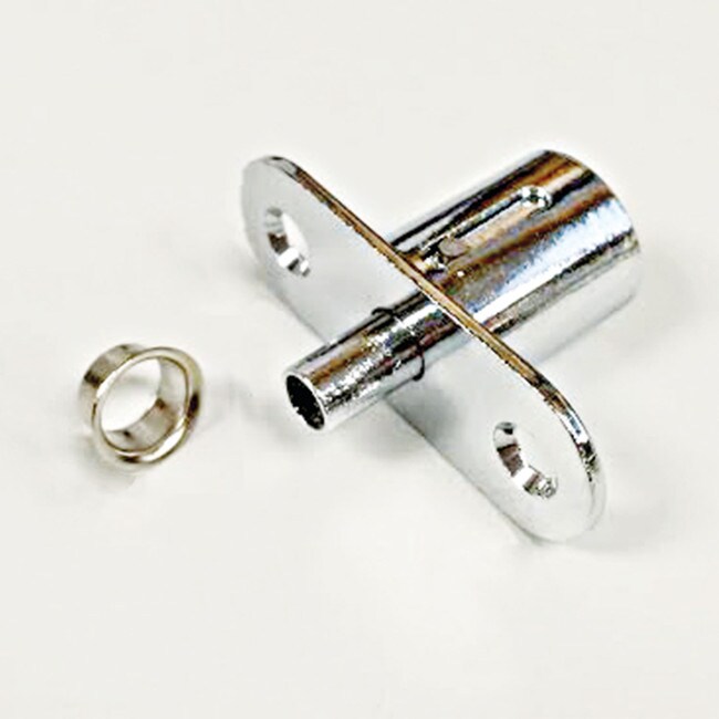 Economy Push Lock for Sliding Cabinet Door Polished Chrome Finish