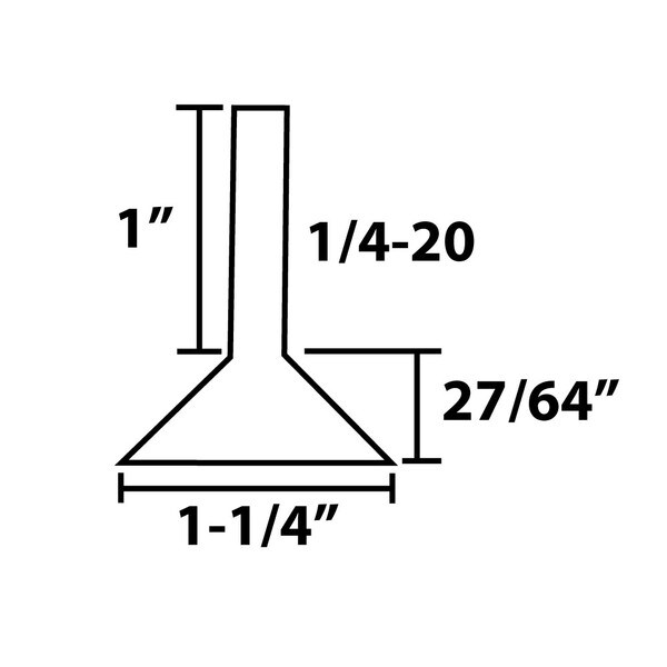 Black Nylon Hex Base | Plastic Leveler
