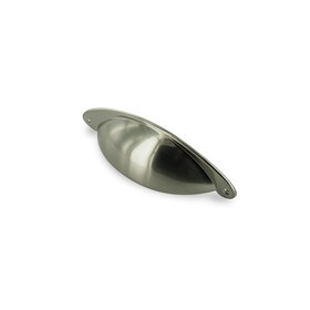 Brushed Nickel Cup Pull 4 15/16" Overall 3"Cc