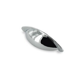 Polished Chrome Cup Pull 4 15/16" Overall 3"Cc