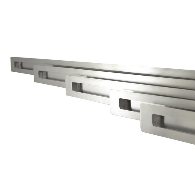 1 15/16" X 7 7/8" Brushed Stainless Recessed Door Pull