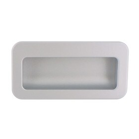 Brushed Nickel Recessed Pull 4 5/16" Overall 3 3/4" Cc