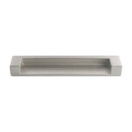 Brushed Nickel Recessed Pull 5 7/8" Overall 5" Cc