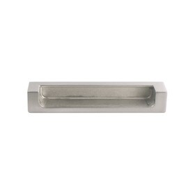 Brushed Nickel Recessed Pull 4 1/4" Overall 3 3/4" Cc