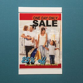 Stick It 2 Strips Sign Holder 8.5" X 11" White