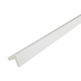 White 1" x 1" Styrene Angle Molding with Double-Sided Adhesive, 8FT – Wall and Corner Protector Strip for Damage Prevention and Edge Trim Applications
