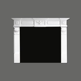 Polyurethane Fire Surround Set with (2) 6-5/8" Wide x 42-1/2" High Mantel Leg and 59" Wide and 9" High Mantel Header