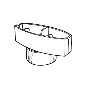 White Pole Top Sign Holder For 1 1/4" Tubing