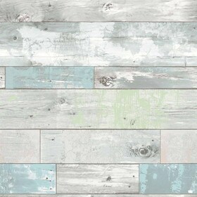 20-1/2" High Beachwood Peel and Stick Wallpaper 18' Roll